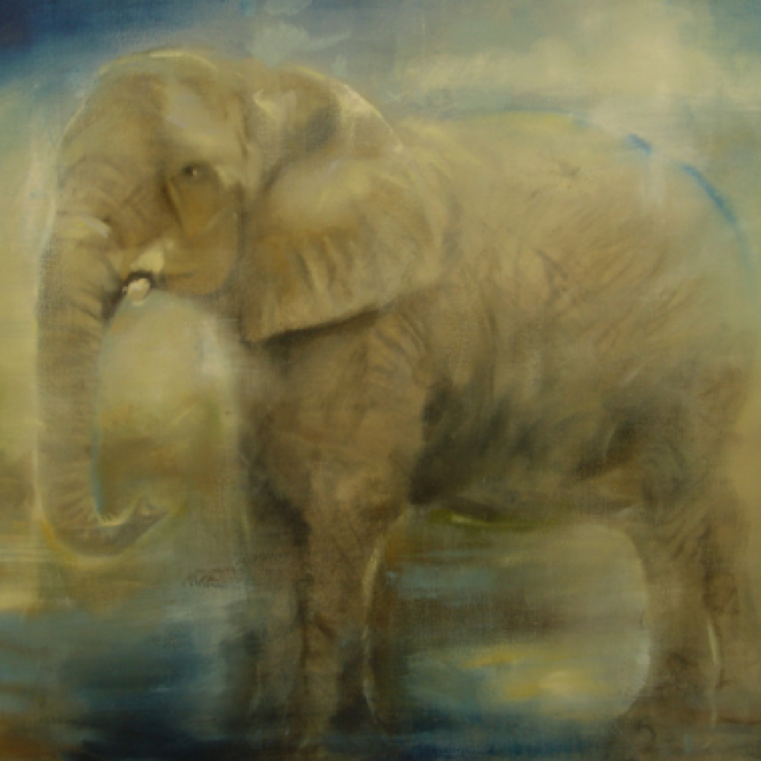 Gregg Chadwick 
Calvino's Elephant
 30"x40" oil on linen 2011
Private Collection, Los Angeles